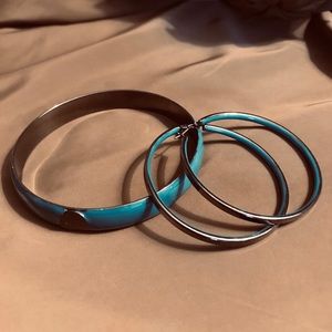 Bangle and earring set. Buy all 4 colors for $65.